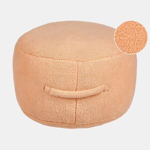 Pufe ADLANA Bouclé Laranja 50 cm 50 cm 30 cm