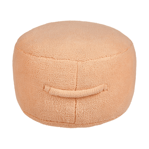 Pufe ADLANA Bouclé Laranja 50 cm 50 cm 30 cm