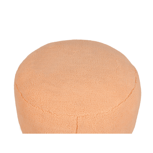 Pufe ADLANA Bouclé Laranja 50 cm 50 cm 30 cm