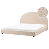 Cama Bouclé VAUCLUSE 180 x 200 cm Creme