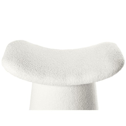 Pufe Tufado RIDDLE Bouclé Branco creme 57 cm 38 cm 46 cm