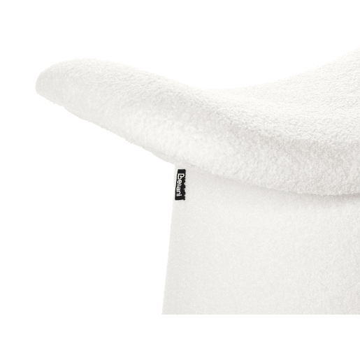 Pufe Tufado RIDDLE Bouclé Branco creme 57 cm 38 cm 46 cm