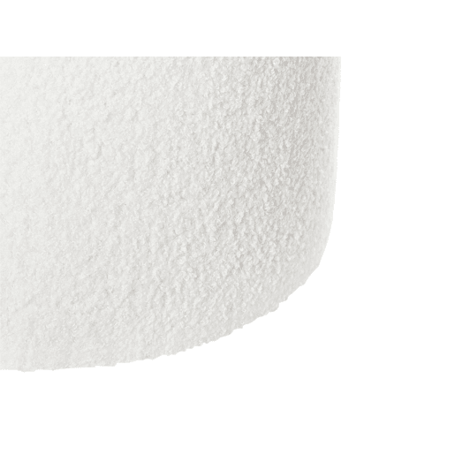 Pufe Tufado RIDDLE Bouclé Branco creme 57 cm 38 cm 46 cm