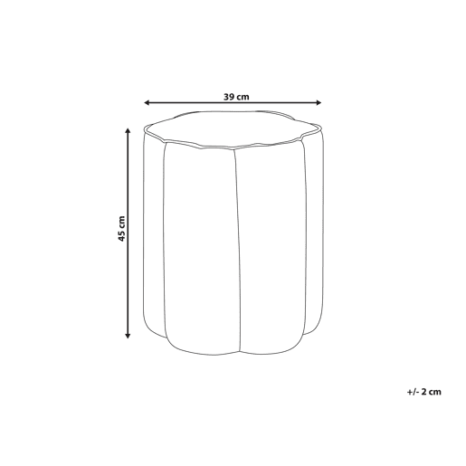 Pufe TAPPEN Linho sintético Creme 39 cm 39 cm 45 cm