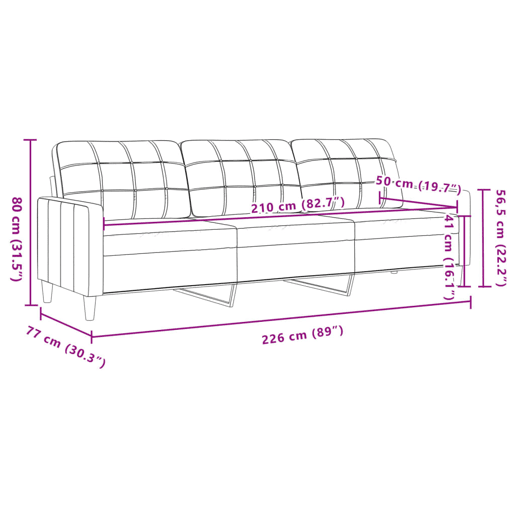 vidaXL 3 pcs conjunto de sofás tecido cinzento-acastanhado vidaXL 3 pcs conjunto de sofás tecido cinzento-acastanhado