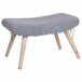 Banqueta de madera y algodón 30x30 Banqueta de madera y algodón 30x30 Gris