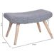 Banqueta de madera y algodón 30x30 Banqueta de madera y algodón 30x30 Gris
