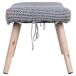 Banqueta de madera y algodón 30x30 Banqueta de madera y algodón 30x30 Gris