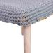 Banqueta de madera y algodón 30x30 Banqueta de madera y algodón 30x30 Gris