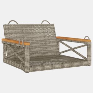 vidaXL Banco baloiço 63x62x40 cm vime PE cinzento