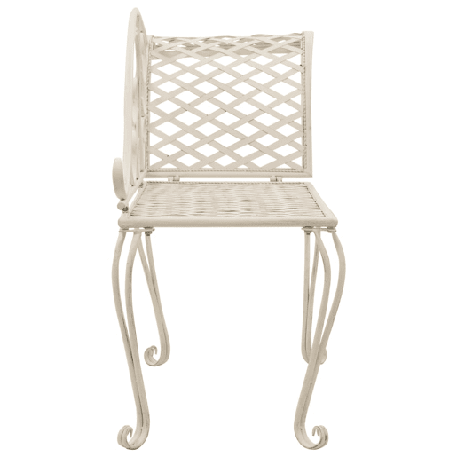 vidaXL Chaise lounge para jardim 128 cm metal antigo branco