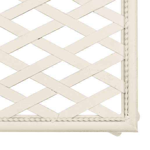 vidaXL Chaise lounge para jardim 128 cm metal antigo branco