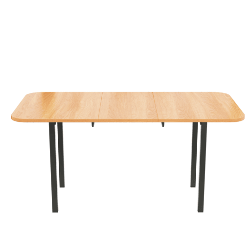 Mesa de jantar extensível em MDF - 120160 x 80 cm - para 4 a 6 pessoas - Natural
