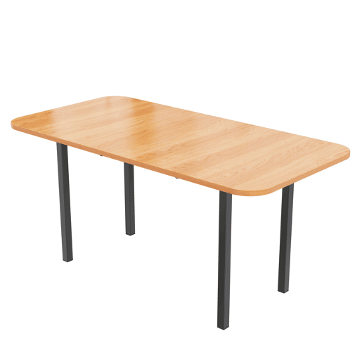 Mesa de jantar extensível em MDF - 120160 x 80 cm - para 4 a 6 pessoas - Natural