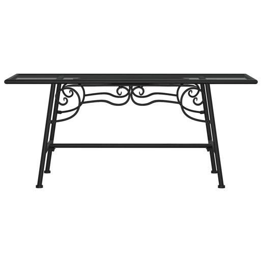 vidaXL Banco para árvore 110 cm aço preto