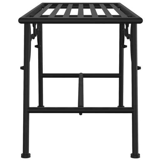 vidaXL Banco para árvore 110 cm aço preto