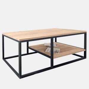 Mesa de centro Rus Living Room com base inferior em carvalho preto e safir 105x42x0 cm