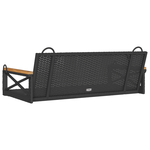 vidaXL Banco baloiço 109x62x40 cm vime PE preto vidaXL Banco baloiço 109x62x40 cm vime PE preto