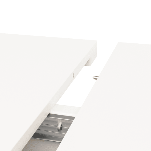 Mesa de jantar retrátil - MDF - com arrumação - Branco Mesa de jantar retrátil - MDF - com arrumação - Branco