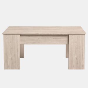 Mesa de centro baixa elevatória, sala de estar, sala de jantar, cor Sahara, estilo moderno, 100x45x50cm
