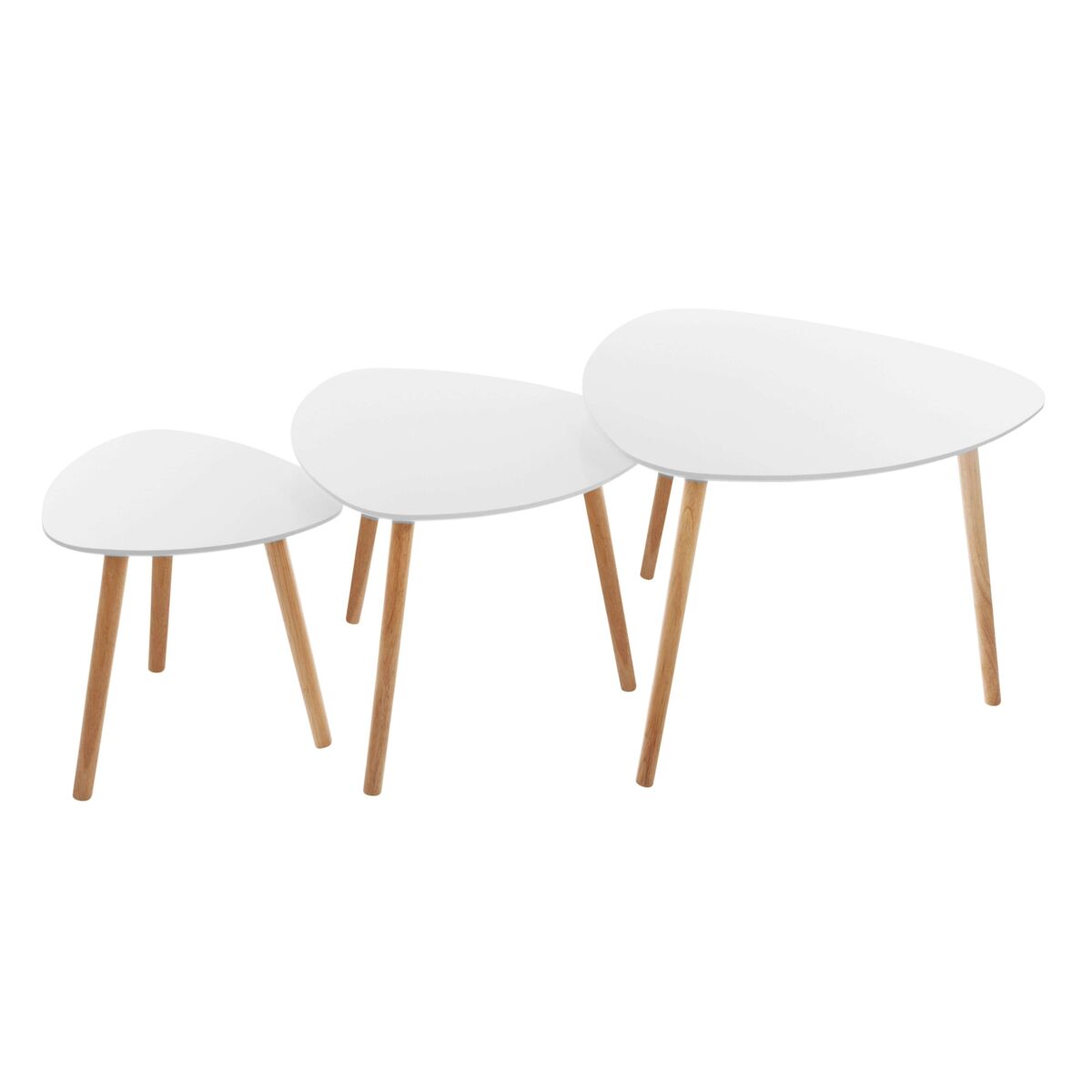 Juego de 3 mesas nido ctro salón comedor nordico