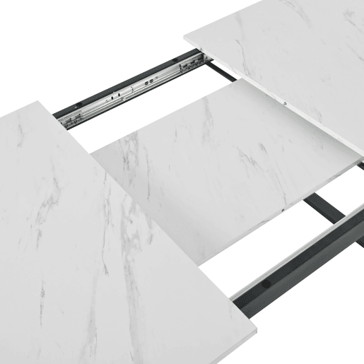 Mesa de jantar extensível multifunções - estilo industrial - Branco