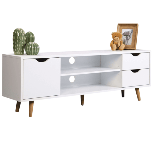 Móvel TV Fiano em branco 120x41x28 cm Móvel TV Fiano em branco 120x41x28 cm