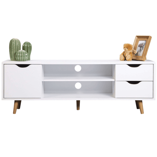 Móvel TV Fiano em branco 120x41x28 cm Móvel TV Fiano em branco 120x41x28 cm