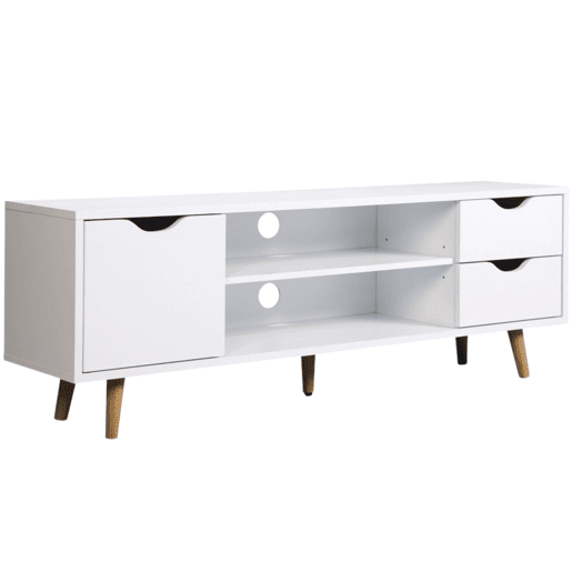 Móvel TV Fiano em branco 120x41x28 cm Móvel TV Fiano em branco 120x41x28 cm