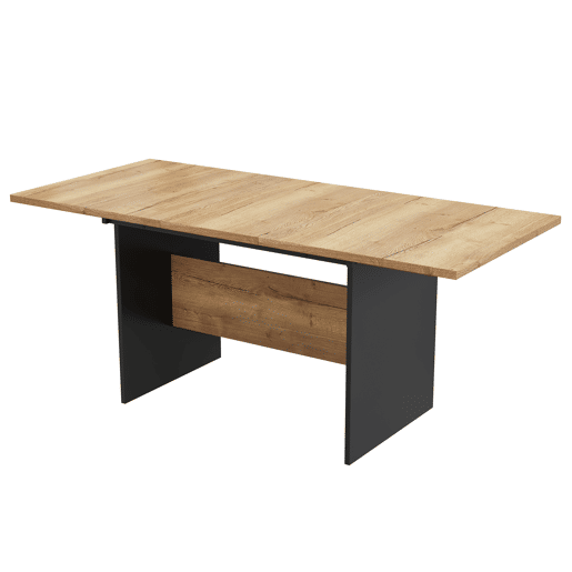 Mesa de jantar extensível para 4 a 6 pessoas - em MDF - Castanho