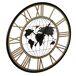 Reloj de Pared para Salón y Comedor Moderno Alessio Reloj de Pared para Salón y Comedor Moderno Alessio Negro/ Madera