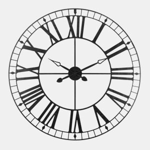 Relógio de Parede Tibor para Sala de Estar e Sala de Jantar, Design Elegante, Preto 88 cm, Moderno e Decorativo