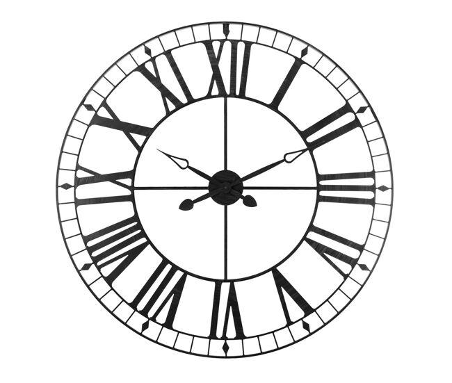 Reloj de pared para salón y comedor tibor, diseño elegante, color negro 88 cm, moderno y decorativo