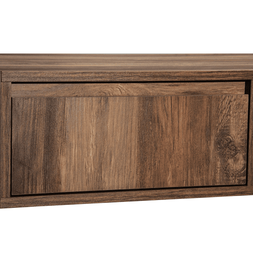 Mesa de centro com uma gaveta - estilo industrial - Castanho e preto