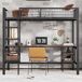 Cama alta infantil de metal Cama alta infantil de metal Negro