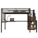 Cama alta infantil de metal y mdf Cama alta infantil de metal y mdf Negro