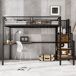 Cama alta infantil de metal y mdf Cama alta infantil de metal y mdf Negro