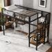 Cama alta infantil de metal y mdf Cama alta infantil de metal y mdf Negro