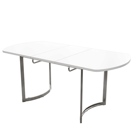 Mesa de jantar extensível para 4 a 6 pessoas em MDF - 140180 x 80 cm - Branco