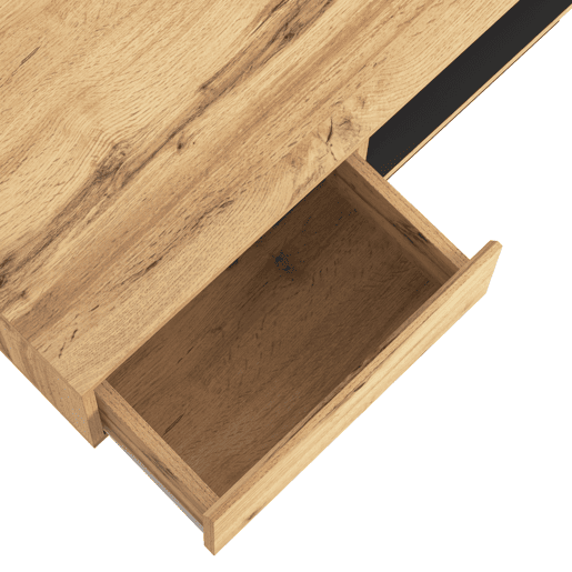 Mesa de centro com gaveta e nicho - estilo industrial - Natural Mesa de centro com gaveta e nicho - estilo industrial - Natural