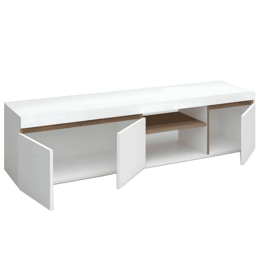 Suporte de TV, Branco Fosco e Natural, Médio Suporte de TV, Branco Fosco e Natural, Médio