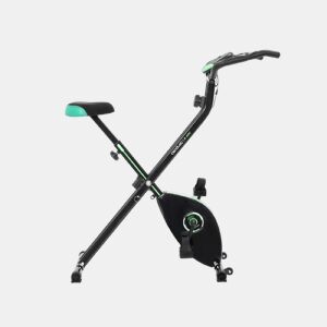 Cecotec Bicicleta estática dobrável. Ecrã LCD. Resistência magnética variável. Selim de conforto e punhos de apoio laterais. Suporte para tabletes y rodas de transporte.