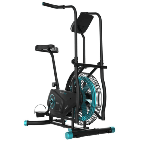 Cecotec Bicicleta de resistência ao ar. Bicicleta de ar. Selim regulável verticalmente. Ecrã LCD. Suporte para dispositivo. Apoios para pés. Guiador almofado.