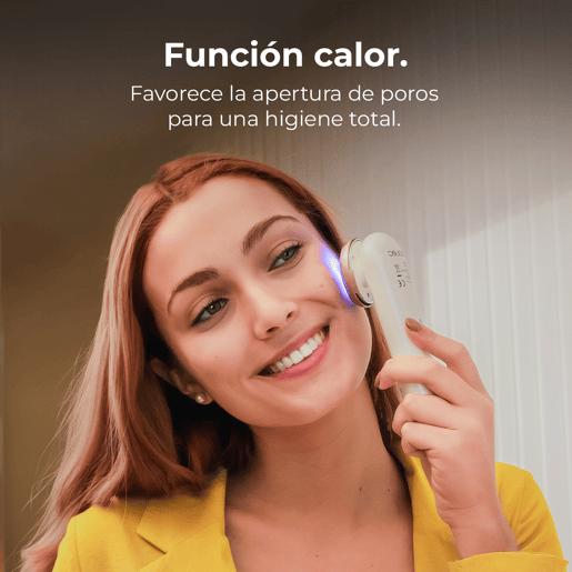 Cecotec Massajador facial de fototerapia com luz azul e luz vermelha, com função de calor, vibração e microcorrente EMS. em também um ecrã e funciona com bateria. Cecotec Massajador facial de fototerapia com luz azul e luz vermelha, com função de calor, vibração e microcorrente EMS. em também um ecrã e funciona com bateria.