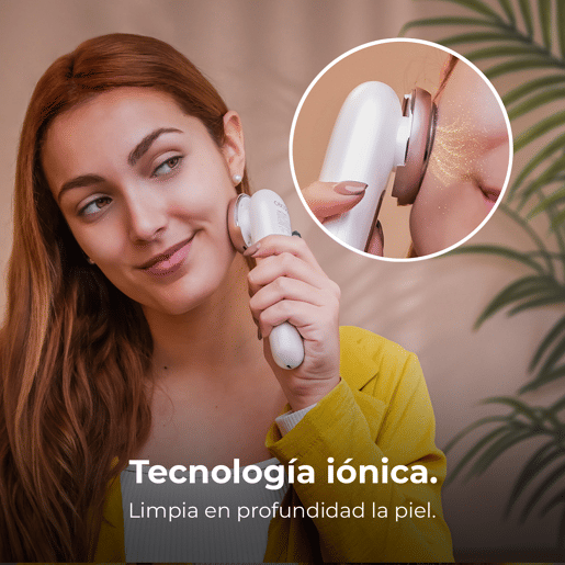 Cecotec Massajador facial de fototerapia com luz azul e luz vermelha, com função de calor, vibração e microcorrente EMS. em também um ecrã e funciona com bateria. Cecotec Massajador facial de fototerapia com luz azul e luz vermelha, com função de calor, vibração e microcorrente EMS. em também um ecrã e funciona com bateria.