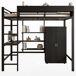 Cama alta infantil de metal Cama alta infantil de metal Negro