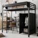 Cama alta infantil de metal Cama alta infantil de metal Negro