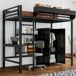 Cama alta infantil de metal Cama alta infantil de metal Negro