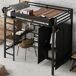 Cama alta infantil de metal Cama alta infantil de metal Negro
