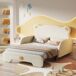Cama nido infantil de terciopelo Cama nido infantil de terciopelo Beige